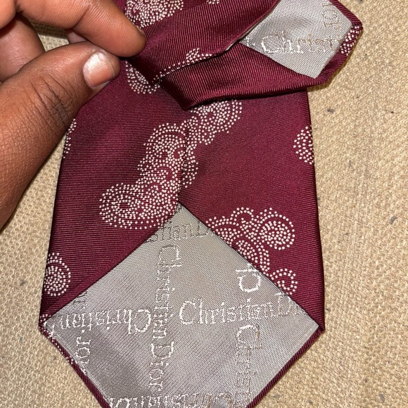 Christian Dior Paisley Print Mens Necktie 👔 - Picture 8 of 9